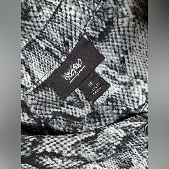 Massimo Shift Dress Gray Snake Print Sleeveless Button Down Blouse - Picture 12 of 12